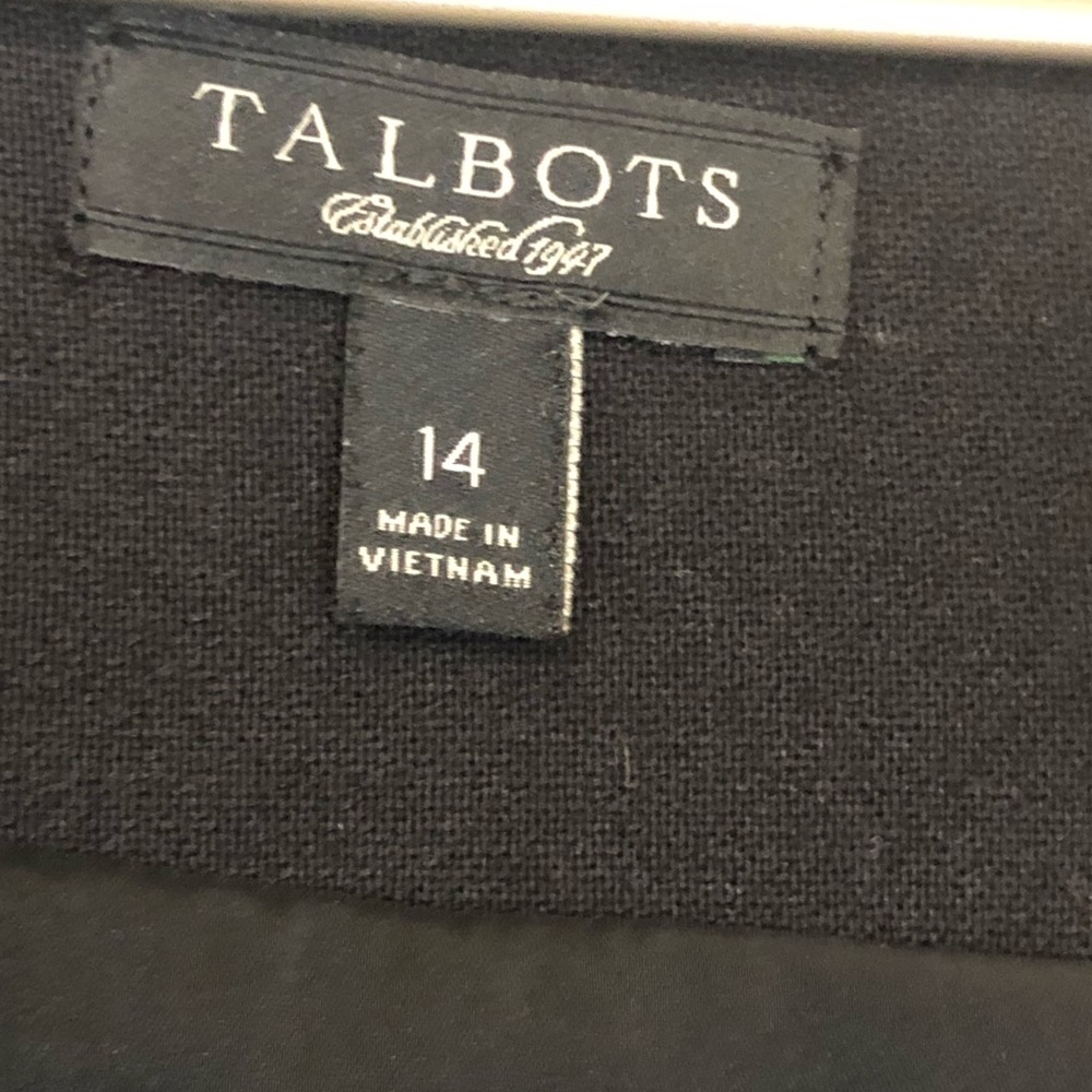 Talbots Black V-neck Cap Sleeve Work/Office Dress - Picture 4 of 7